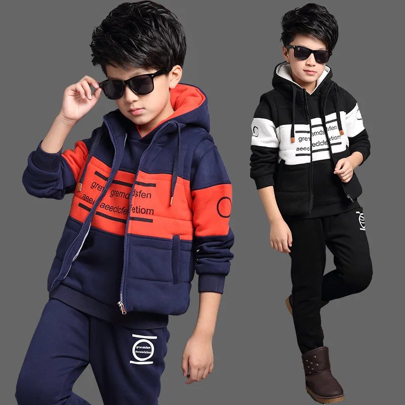 Зимняя детская одежда из 3 предметов костюм для маленьких мальчиков и девочек