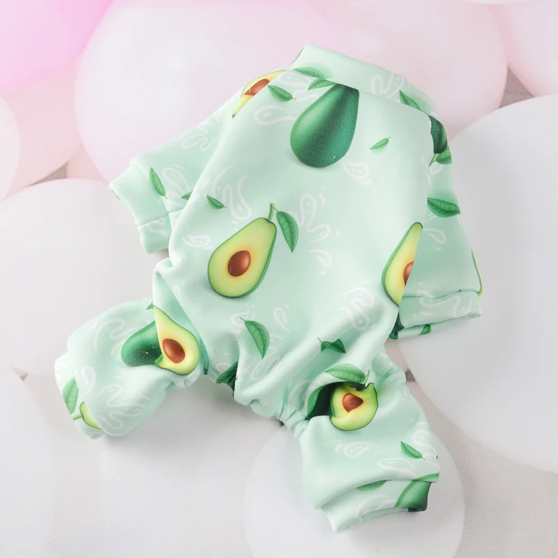 Удобная Милая Пижама с авокадо и собакой комбинезон для отдыха собак теплый