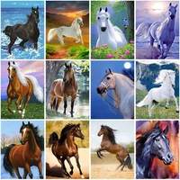 5d diy diamond painting horse rhinestone picture all squareround animal diamond embroidery mosaic beaded home decoration gift