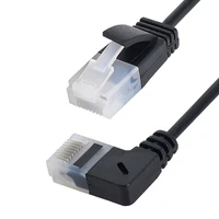 cy chenyang ultra slim cat6 ethernet cable rj45 right angled to straight utp network cable patch cord 90 degree cat6a lan