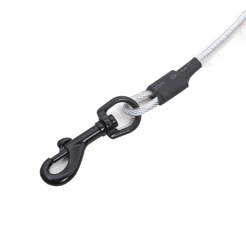 

Anti-bite Large dog leash Wire rope big dog chain pet lead stainless steel traction rope with Reflective Diving cloth handle