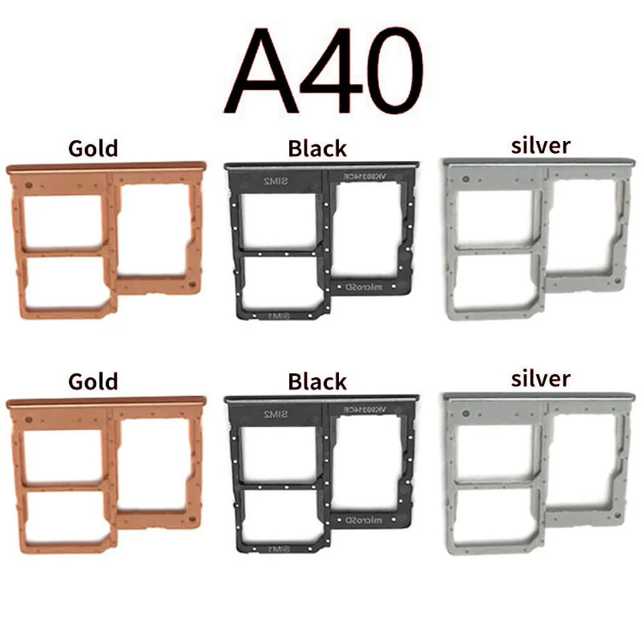 1/2 шт. держатель Micro Nano SIM-карты лоток Слот адаптер гнездо для Samsung Galaxy A40 A405 A405F |