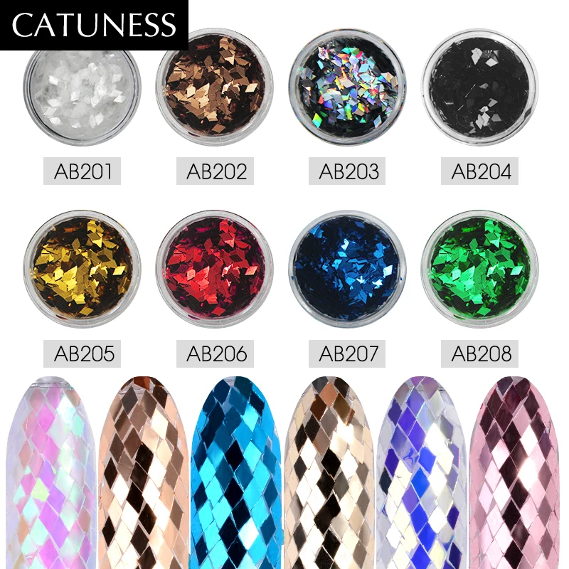 Зеркальный пигмент для ногтей CATUNESS блестящий дизайна 3D порошок блестящие