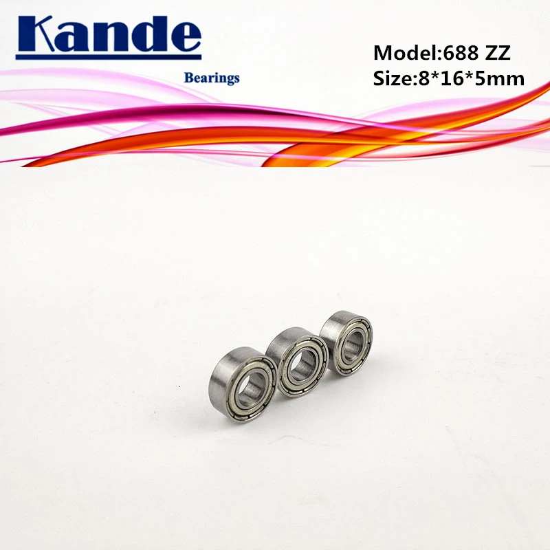 Kande подшипники 688ZZ ABEC-1 688 ZZ ABEC-3 688ZZ ABEC-5 688-2Z Miniautre шариковый подшипник 8x16x5 мм 688