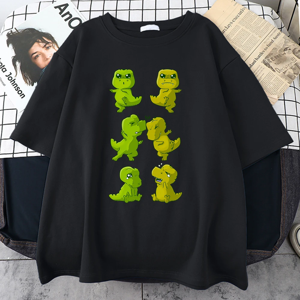 Футболка Мужская/женская оверсайз с принтом динозавров милая Повседневная
