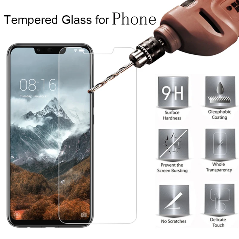 

Clear Protective Glass For Doogee N20 Tempered Glass For X60L X10 X55 X30 X9 HomTom H5 BL12000 Y6 Y9 Plus Screen Protector Film