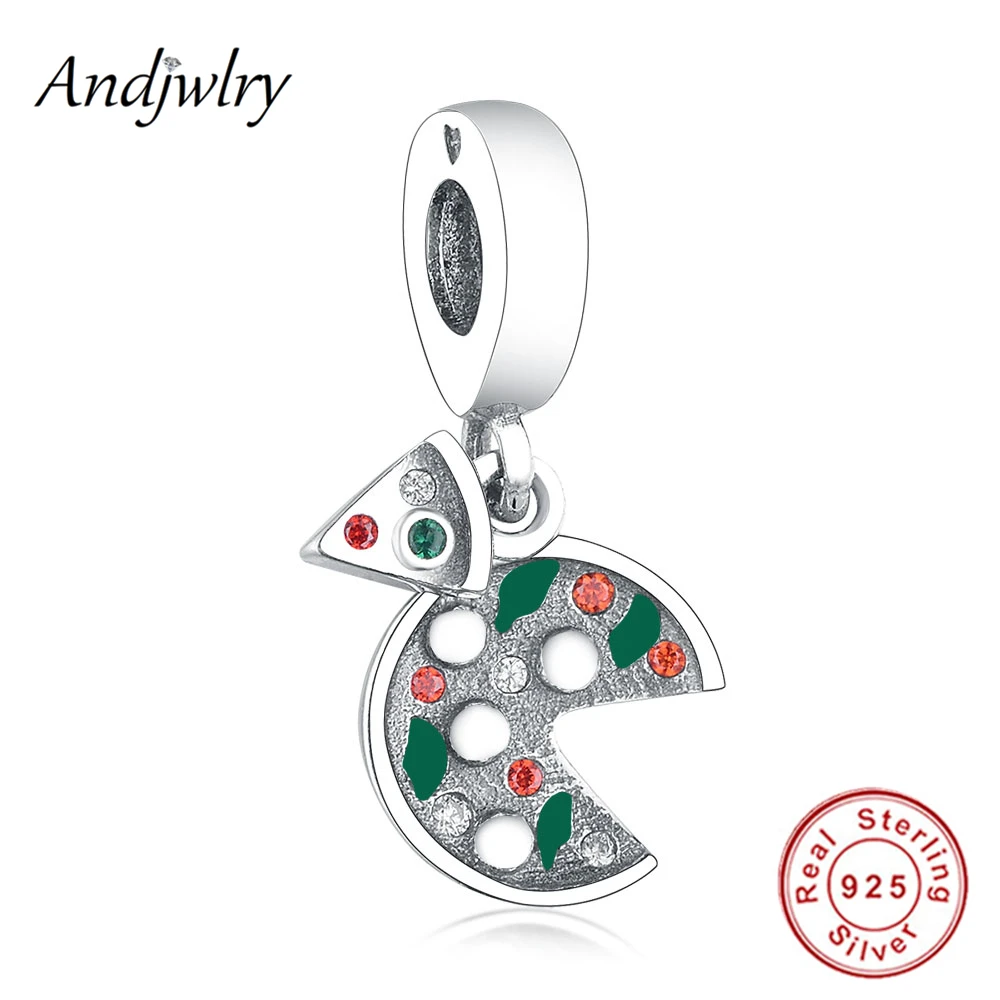 Подходит для оригинальных шармов браслет 925 пробы серебро итальянская еда пицца