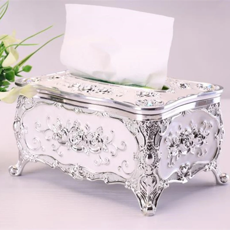 

Acrylic Tissue Box Universal Luxury European Paper Rack Office Table Accessories Home Office KTV Car Case Holder