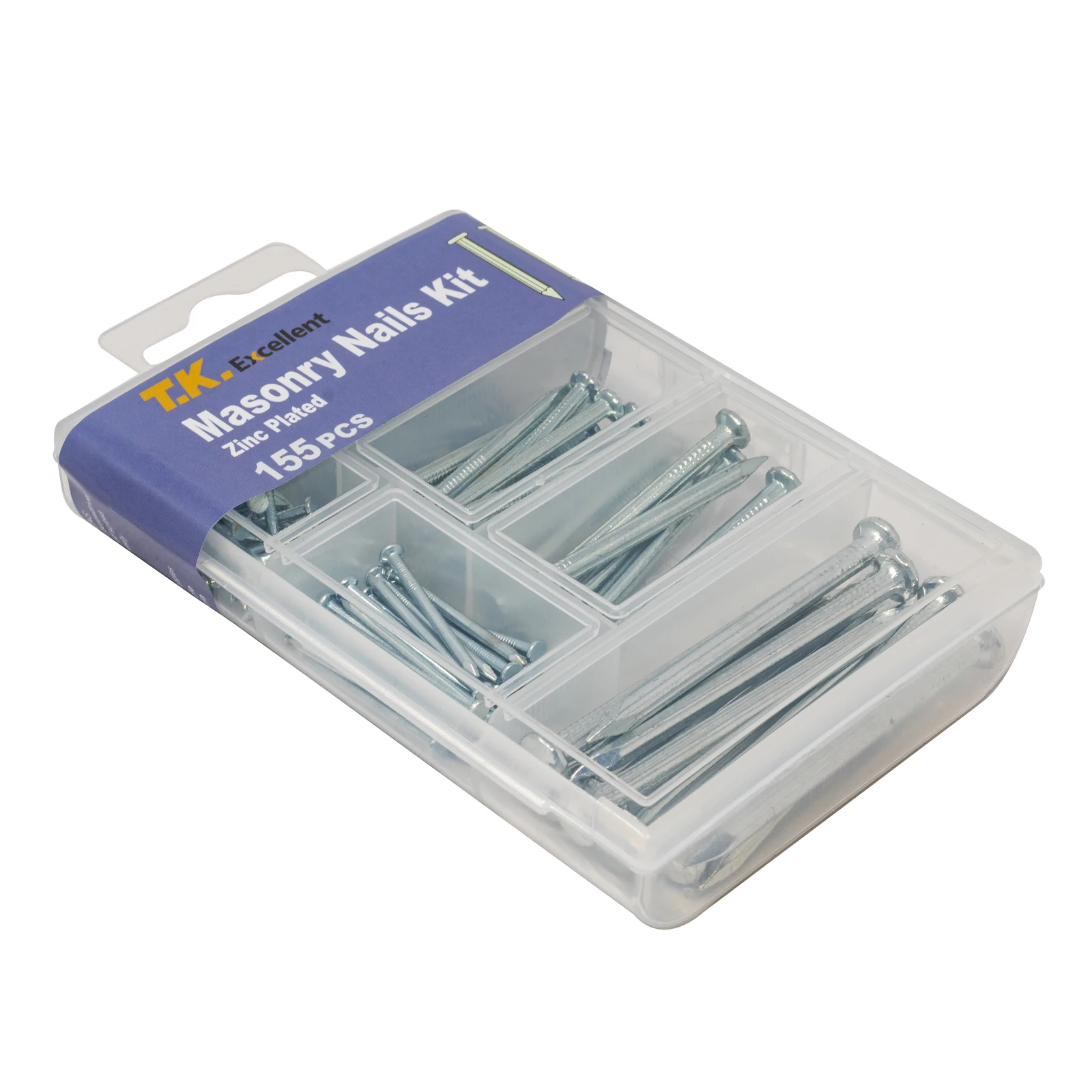 Закаленные ребристые Сталь гвозди для забивки в Каменную Кладку цинковое