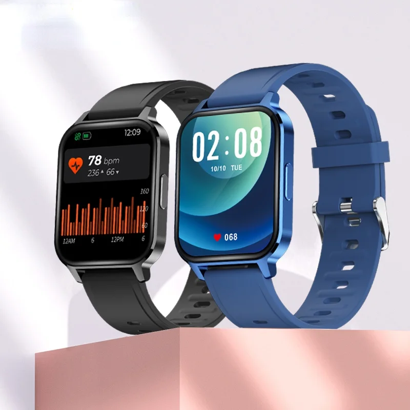 

Новинка 2021, мужские водонепроницаемые умные часы с измерением пульса и давления, 1,7 дюйма