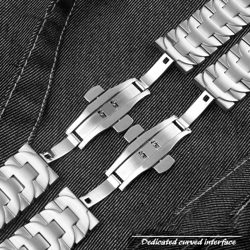 Suitable for Panerai PAM4411 111382 strap men's steel band elbow stainless steel butterfly CLASP BRACELET 24mm