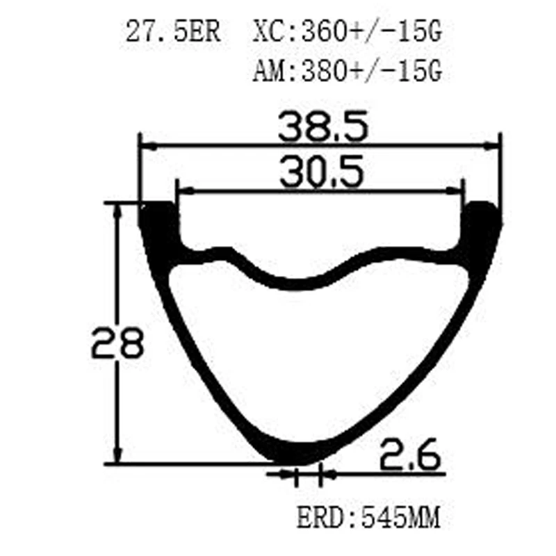 

Go-zone 27.5er asymmetric 38.5x28mm tubeless mountain disc wheels novatec D791SB D792SB 100x15 142x12 650B mtb carbon wheelse