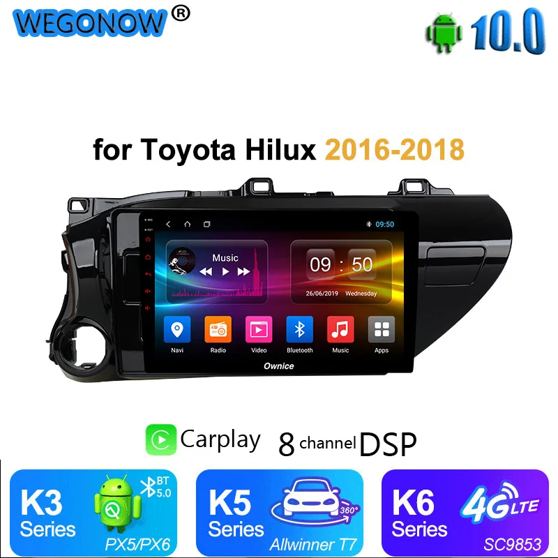 Автомагнитола Ownice 2DIN 64 ГБ 4 Гб Android 10 DVD бортовой компьютер навигация GPS