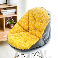 shell shape one piece cushion semi enclosed crystal velvet cotton linen seat cushion modern floor chair cushion thick seat pads