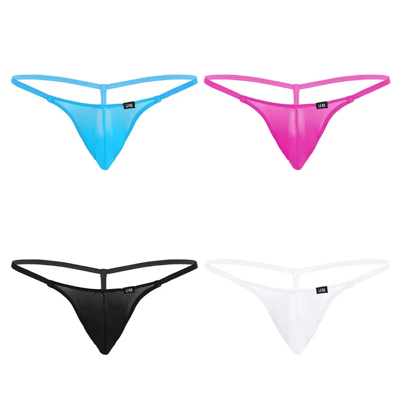 Мужские стринги сетчатые прозрачные трусы-брифы сексуальные мужские трусы с