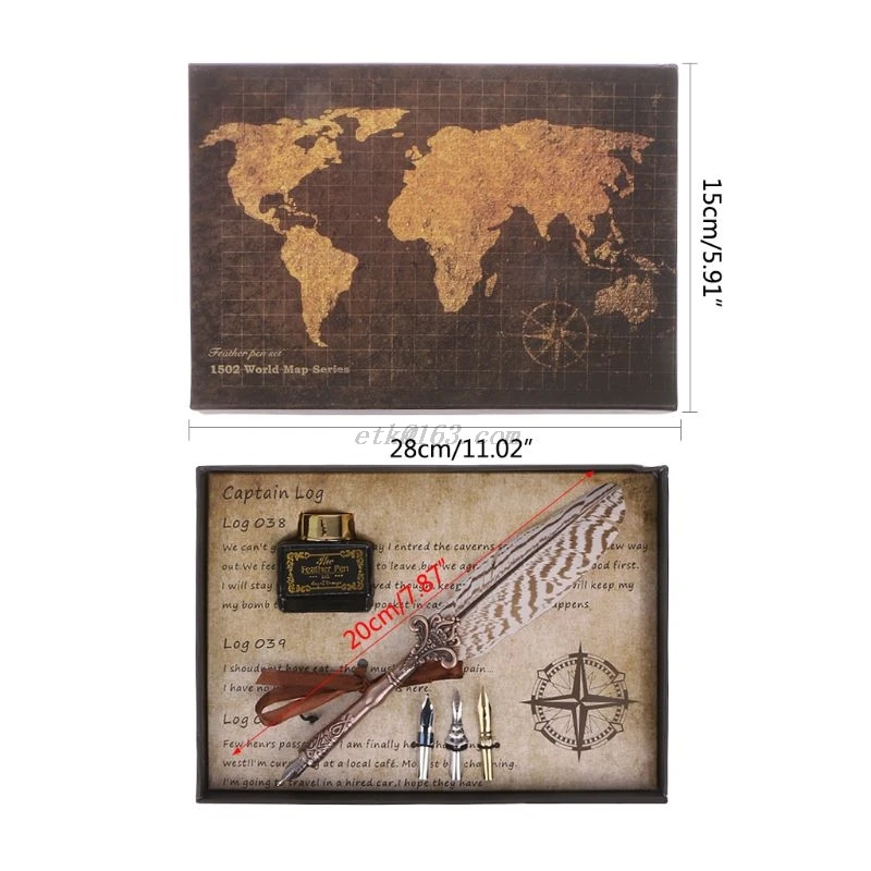 Антикварная перо набор чернил для письма канцелярские принадлежности