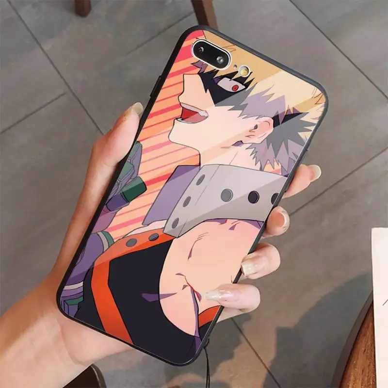 

Boku no Hero Academia Phone Case Tempered glass For iphone 5C 6 6S 7 8 plus X XS XR 11 PRO MAX