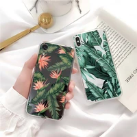 summer tropical green plants leaf phone case for iphone 11 12 13 mini pro xs max 8 7 6 6s plus x 5s se 2020 xr case