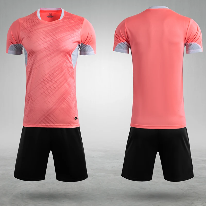 Мужская футболка с коротким рукавом розовая красная Футбольная форма для