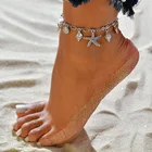 Браслеты-анклеты женские в стиле бохо, пляжные аксессуары, ювелирные изделия для лета, богемные сандалии до щиколотки в стиле хип-хоп