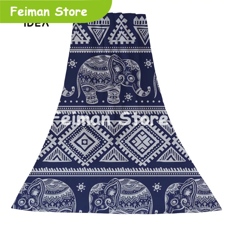 African Mandala Style Warmer Soft Beach Towel Indian Elephant Print Large Thick Bath Face Hair for Women Travel | Дом и сад