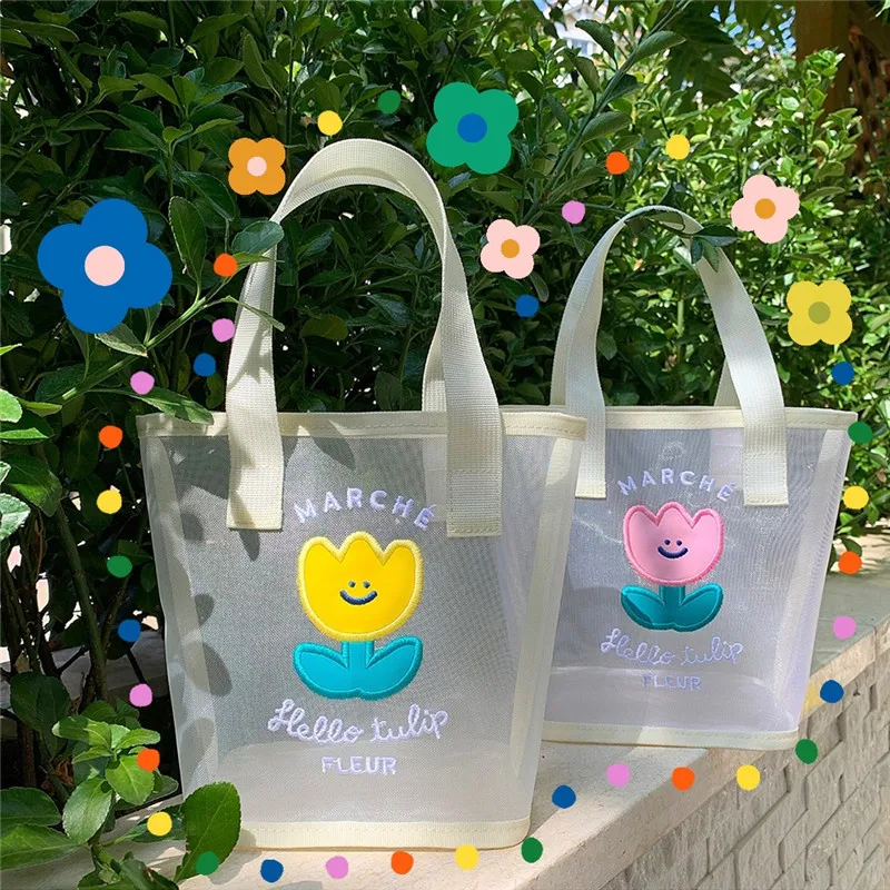 Милая Сетчатая Сумка на плечо Milkjoy прозрачная летняя пляжная сумка клатч