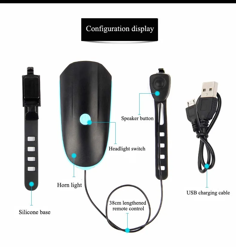 Велосипедный светильник Sireck, заряжаемый от USB, велосипедный передний светильник, водонепроницаемый велосипедный головной светильник, велосипедный Электрический рожок, светодиодный светильник Luz Bicicleta