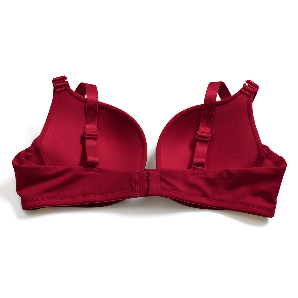 Новые красные бюстгальтеры для женщин многостороннее нижнее белье с глубоким