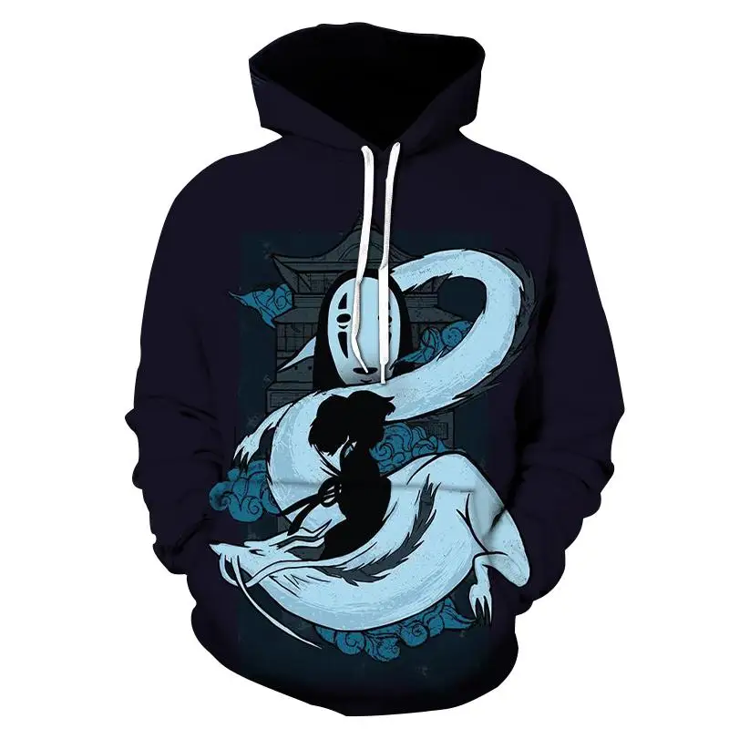 

Spring and Autumn 3D Men's Sweatshirt Spirited Away Sweater Small Size Fashion Boys and Girls Pullover Comfortable Hoodie