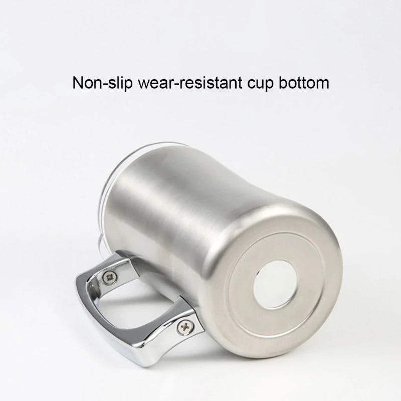 

Outdoor Thermos Cup with Handle Double-layer Vacuum Flask with Lid Stainless
