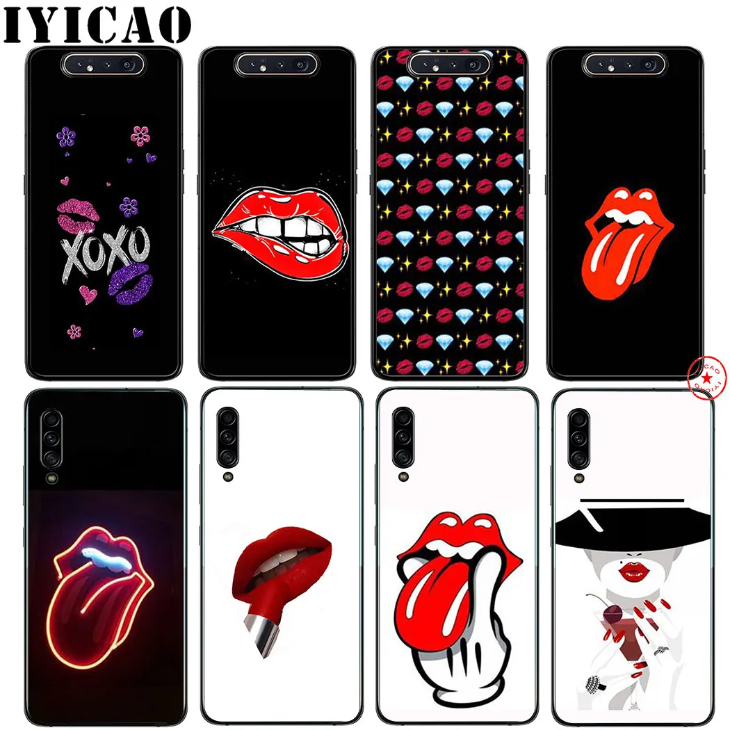 Мягкий чехол IYICAO с эффектом омбре и губами для huawei P30 P20 P10 P9 P8 Lite Pro P Samrt Z Plus 2019 2018 2017