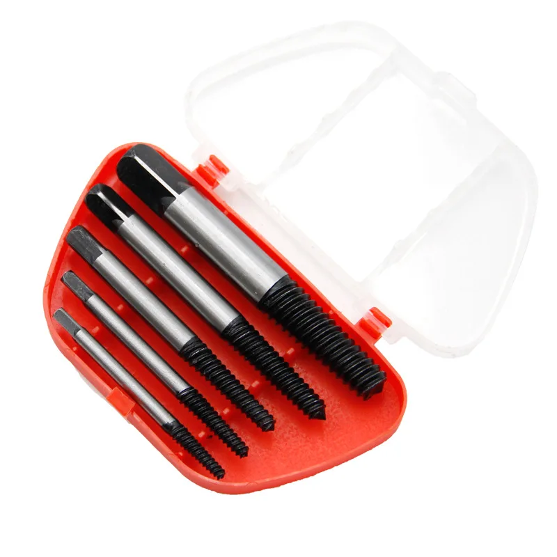 

5Pcs Screw Extractor Center Drill Bits Guide Set Broken Damaged Bolt Remover Removal Speed Easy Out Set