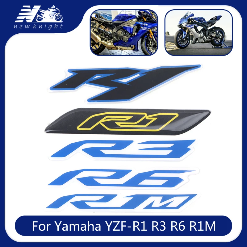 Для Yamaha YZF-R1 R3 R6 R1M 2018 2019 2020 Мотоциклетный Бак Pad 3D Водонепроницаемая наклейка