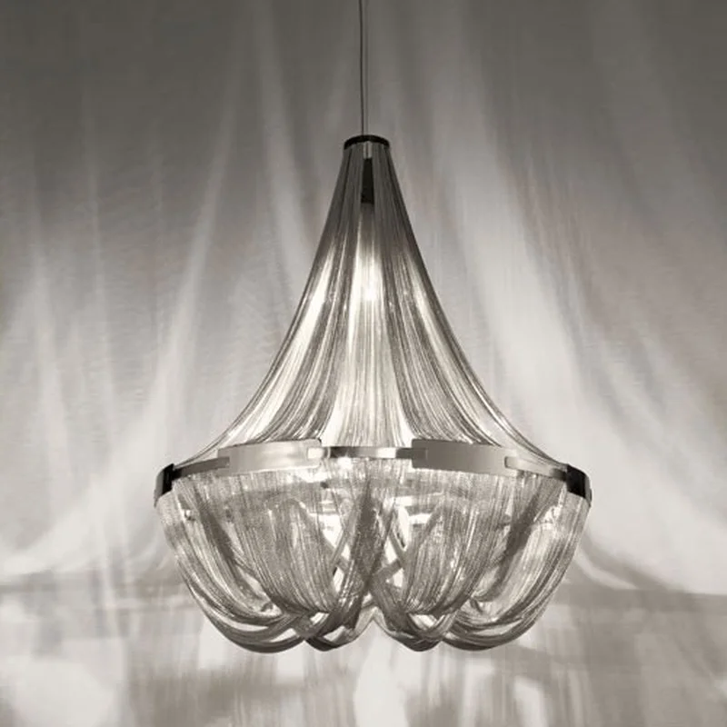 Французская алюминиевая цепочка с кисточкой люстра светильник Империя