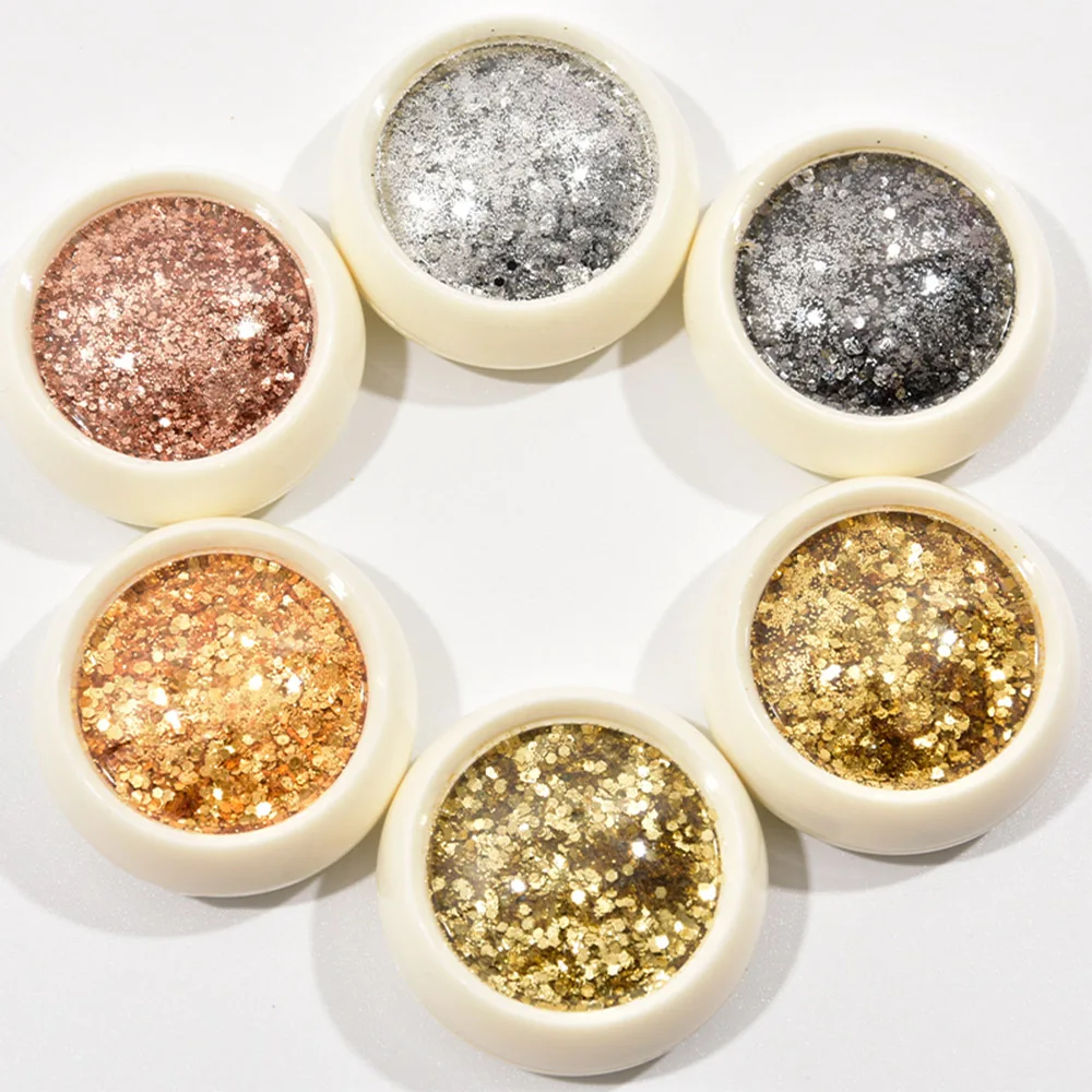 6 банок/набор блестки для ногтей|Блестки ногтей| |