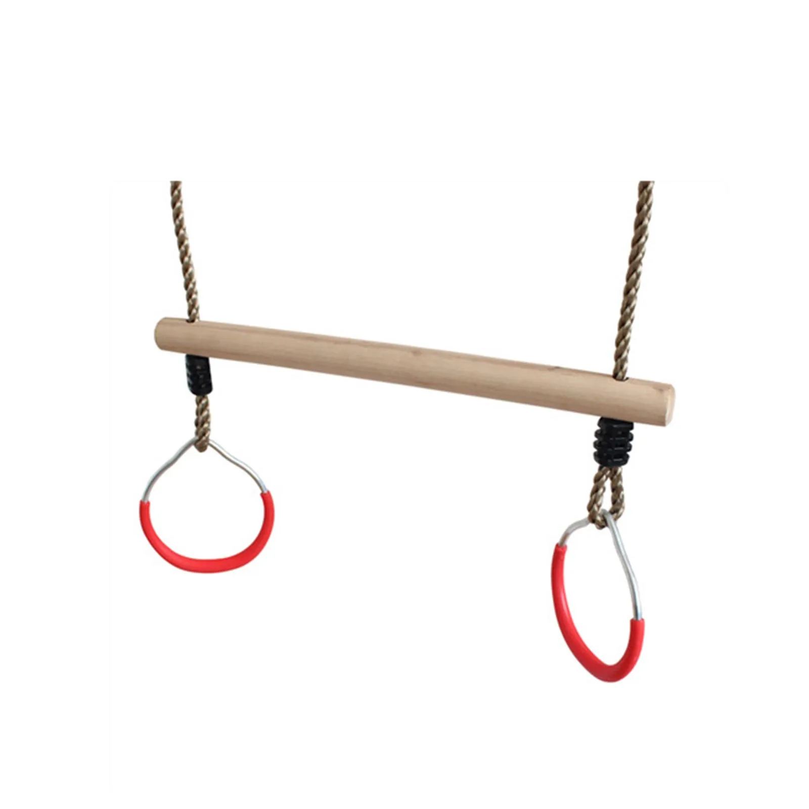 

Toddler Fitness Rings Wooden Swing Bar With Rings Home Outdoor Gym Ring Swing Set