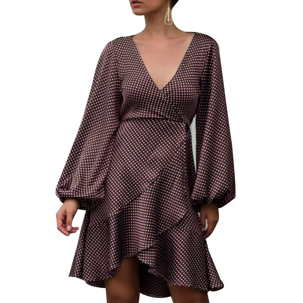 Новое Женское платье в горошек с нестандартными рюшами для девочек детская