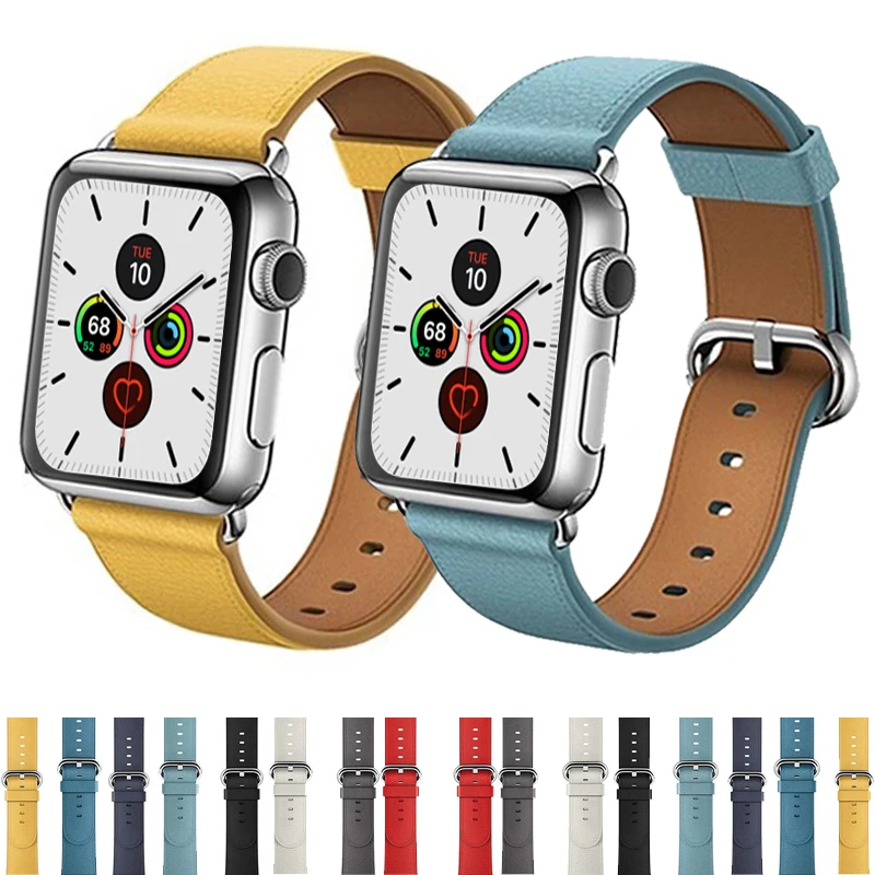 Кожаный ремешок для наручных часов apple watch, ремешок 42 мм, версия 3, 4 ремень 44 мм ремешки для часов iwatch 38 мм 40 мм спортивный браслет correa apple watch 5/4/3/2/1