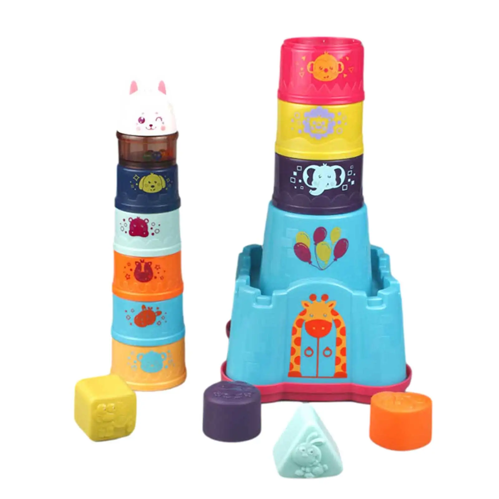 Детские стаканы для сортировки Обучающие штабелируемые башни игрушки Обучающие счетные игрушки интерактивная игра для родителей и детей