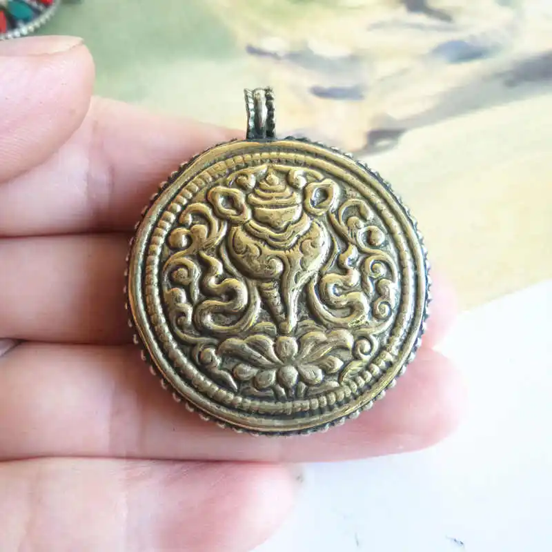 Непальские Винтажные Ювелирные изделия латунная инкрустированная белая ракушка