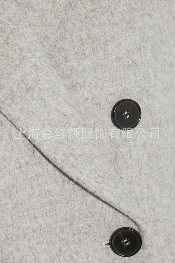 

DEAT notched double breasted winter and autumn turn-down collar full sleeves long gray color wool jacket trench WO61502L
