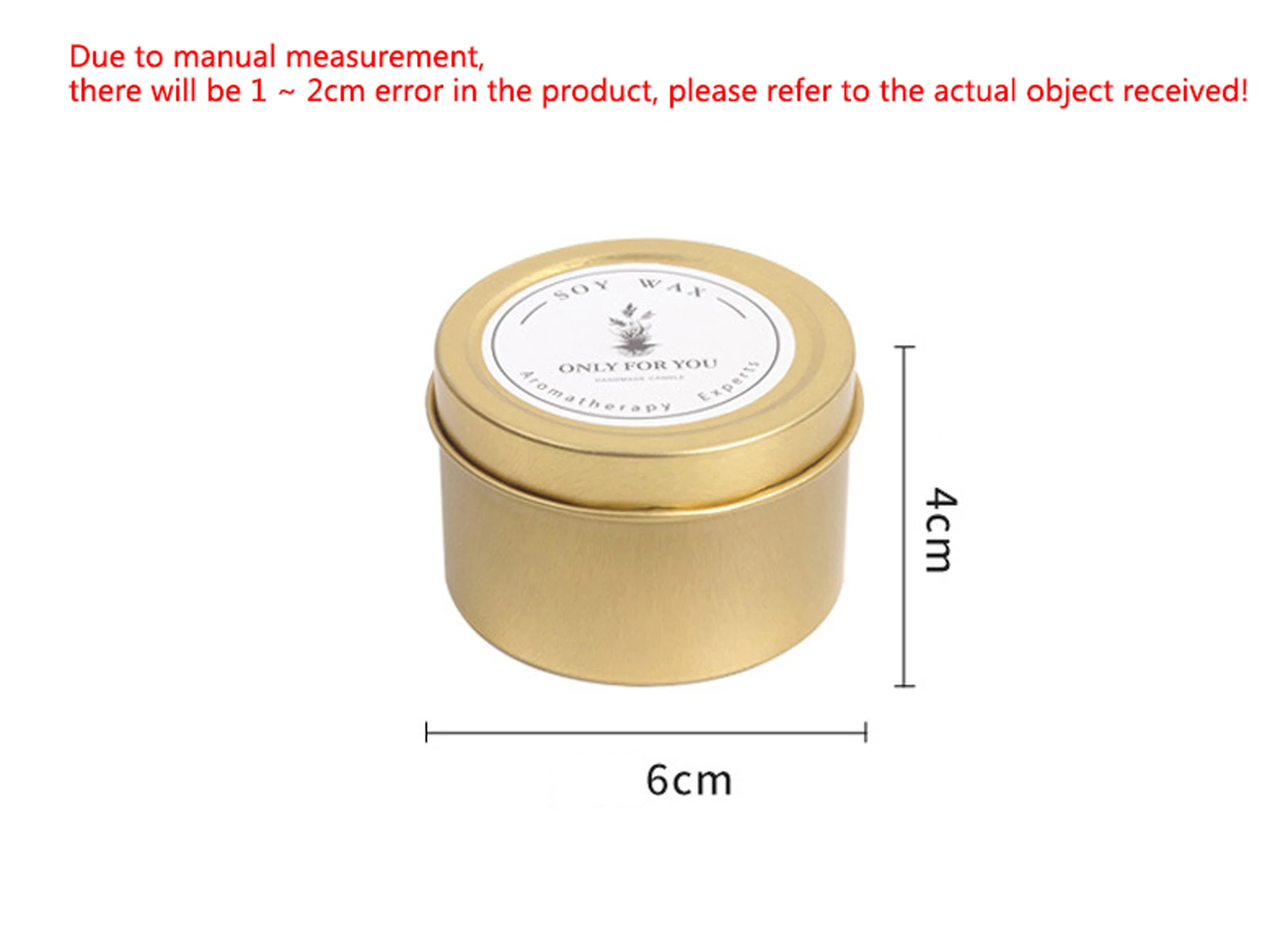 Соевый воск ароматические свечи в жестяной корбочке Портативный для путешествий