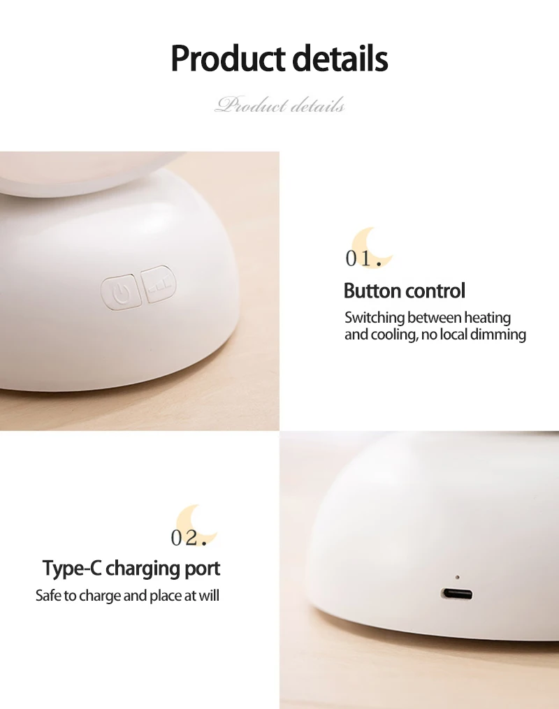 

LED Creative Moon Shape Aromatherapy Night Light Warm White Light For Room Desk Lighting Decor Bedroom Lamp Home Decoration
