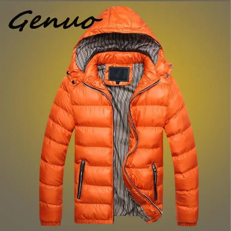 Genuo 2019 зимняя куртка Для мужчин пальто тонкий спортивный костюм верхняя одежда