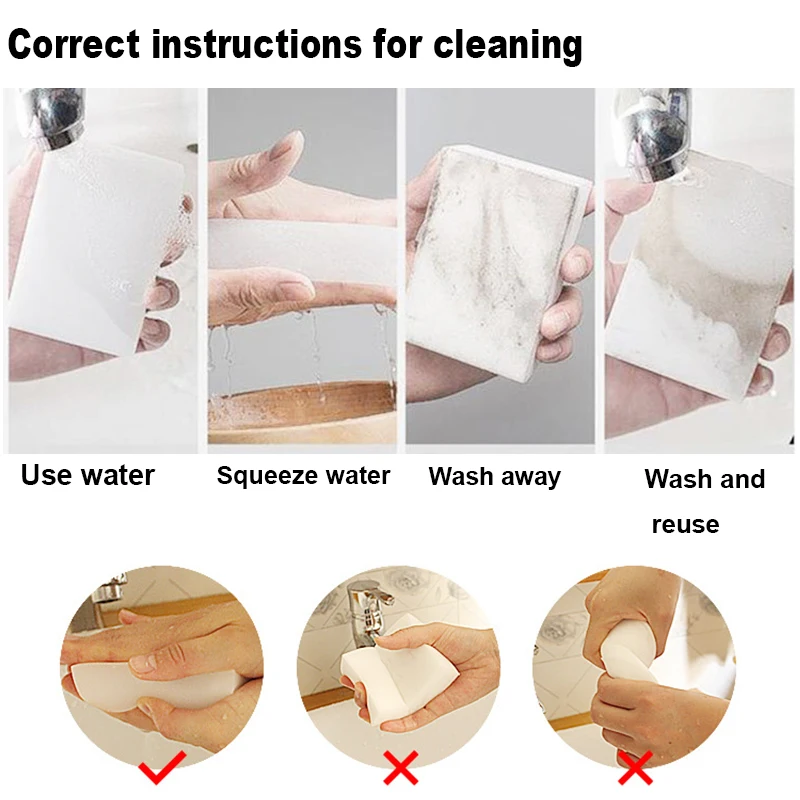 Меламиновая губка для мытья посуды многофункциональный спонж высокой плотности