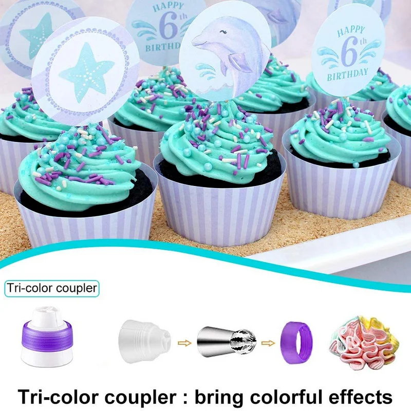 420Pcs Cake Decorating Tools Set Russian Decorated Paper Cup Nozzle Pastry Bag Spatula Carved Pen Fondant Tool Measuring Spoon | Дом и сад