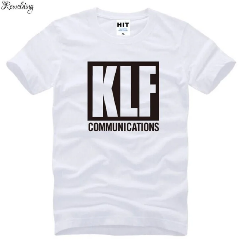 

The KLF Communications Printed T Shirts Men Summer Short Sleeve O Neck Cotton Men's T Shirt Fashion Mens Top Tees Mens Clothing