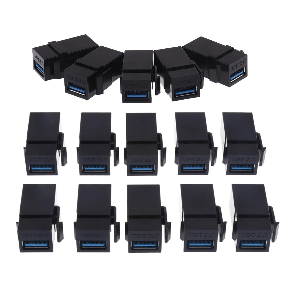 Соединительный разъем 15x USB 3 0 A гнездовой/F вставной для настенной пластины