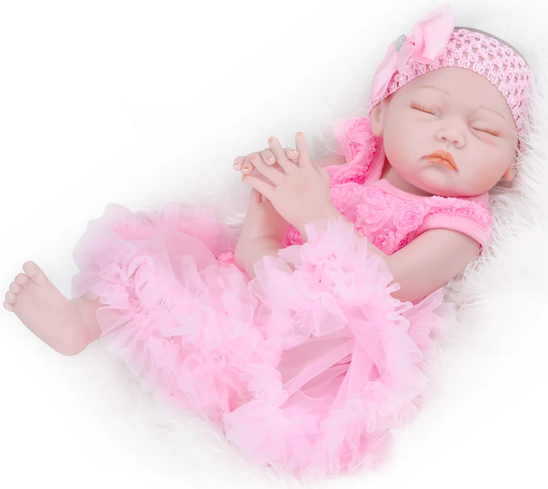 Bebes reborn Реалистичная кукла закрытые глаза без волос девочка reborn baby игрушка лучший подарок для девочек
