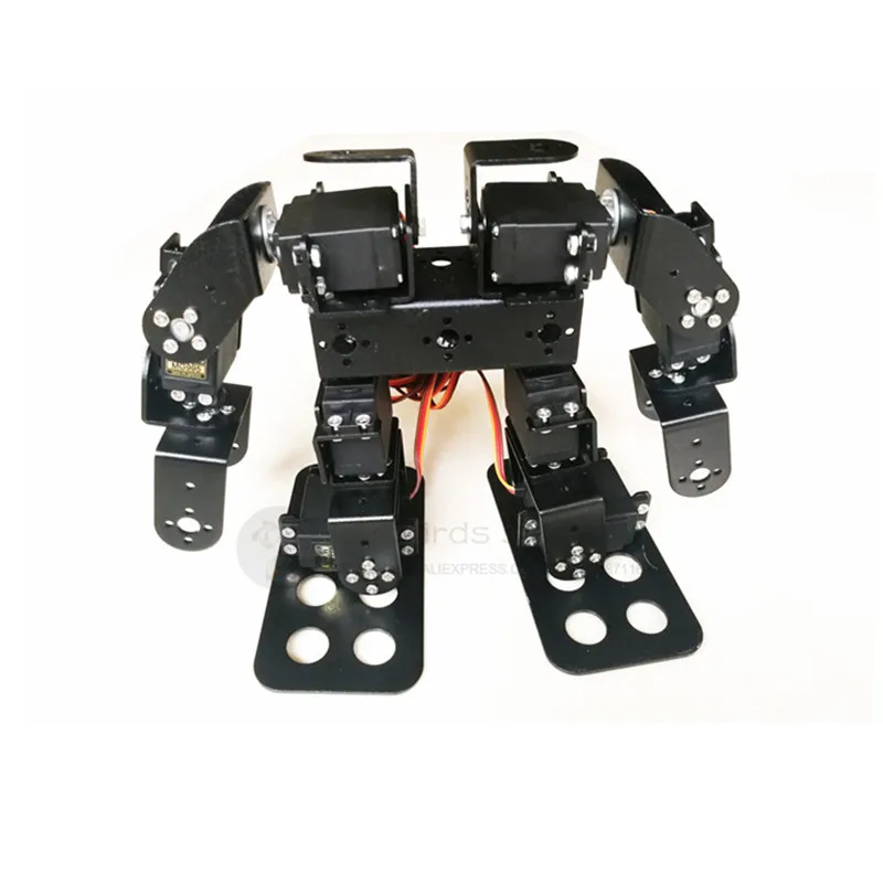 

DIY 8DOF Aluminum alloy biped humanoid robot frame with 995/996 servos unassembled Support Arduino/51/STM32 microcontroller